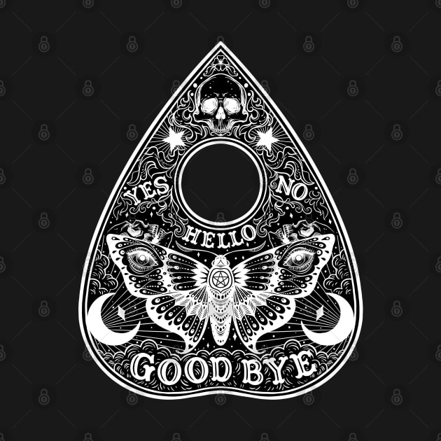 Ouija Planchette Board. Night Moth by OccultOmaStore