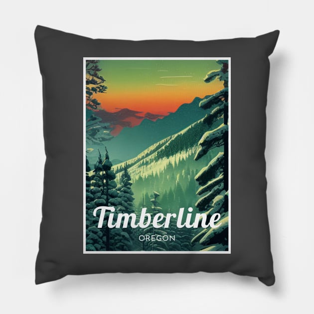 Timberline Oregon United States Ski Pillow by UbunTo