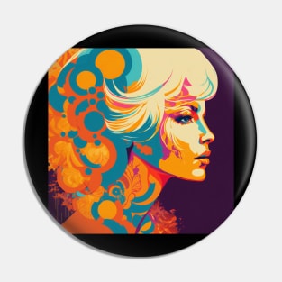 Psychedelic Girl Pin