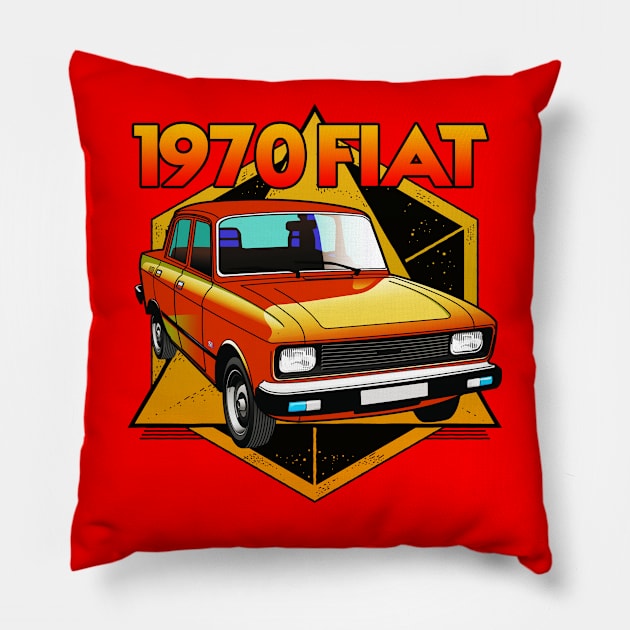 1970 FIAT Pillow by theanomalius_merch