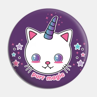 Kawaii Caticorn Pastel Goth Pin