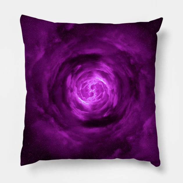 Pink Wormhole in Space Pillow by The Black Panther