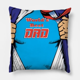 Super Dad Superhero Comic Father's Day Pillow