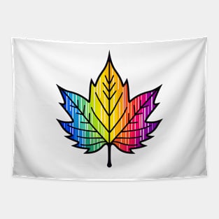Funky Maple Leaf Tapestry