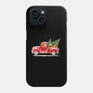 Christmas Truck Pick Up Tree Funny Dog Lover Phone Case