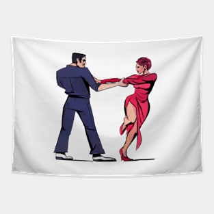 Tango Dancers Tapestry