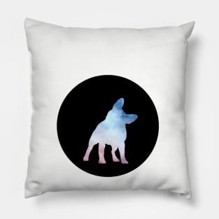 French Bulldog - Soft Lilac Silhouette Pillow