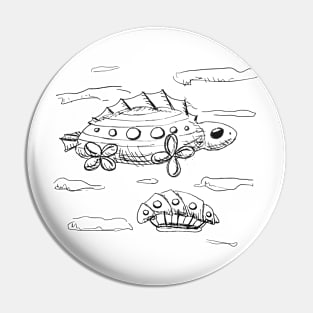 Flying Turtle Pin