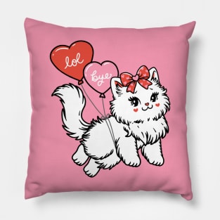 Sassy Valentines Kitty lol bye Pillow
