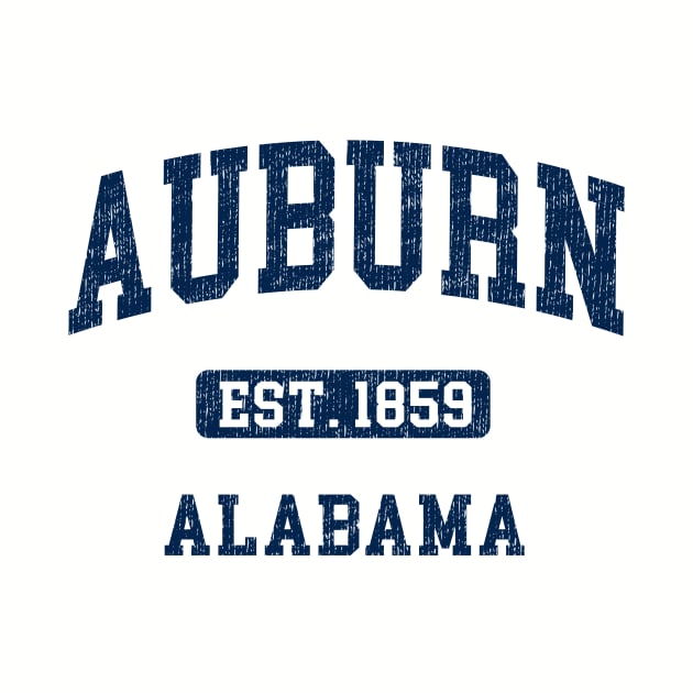 Auburn Alabama AL Vintage Sports Athletic Design by Hong Lien 