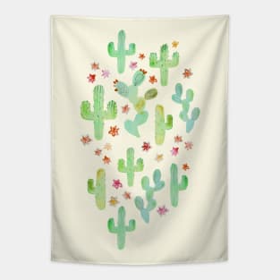 Watercolor Cacti Tapestry