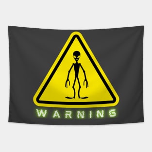 Alien Pizza Eating Tapestry