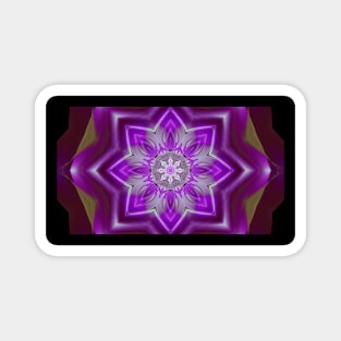 Electric Purple Lotus mandala Magnet