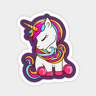 Cute Magical Unicorn Girly Sparkle Magnet