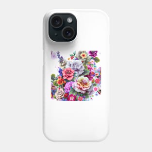Watercolor Flowers Painting Phone Case