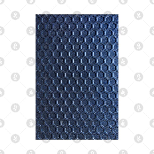 Blue hexagon steel mesh design pattern by Stefan Balaz Design