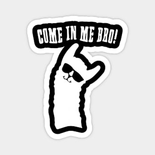 Llama Shirt - Come In Me Bro ! Magnet