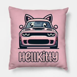 Cute Hellcat Kitten Pillow