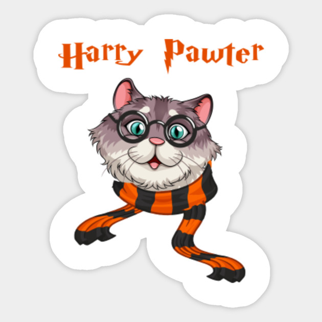 Harry Pawter Funny T Shirt Cute Magic Cat With Glasses Gift Hairy