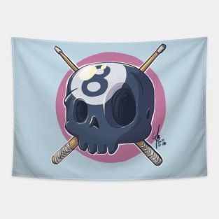 Skull Eight Ball Tapestry