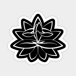 The Lotus in the Lotus (white) Magnet