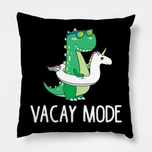 Vacay Mode Cute Dinosaur Funny Family Vacation Gift Pillow