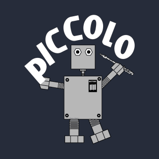 Piccolo Robot White Text T-Shirt