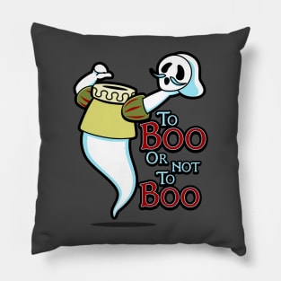 Funny Cute Victorian Shakespeare Ghost Funny Boo Retro Vintage Meme Pillow