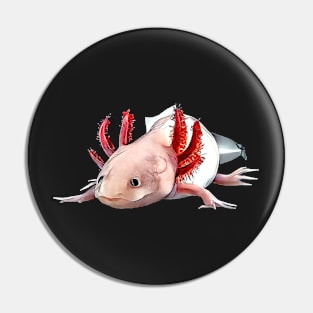 A sweet realistic axolotl motif Pin