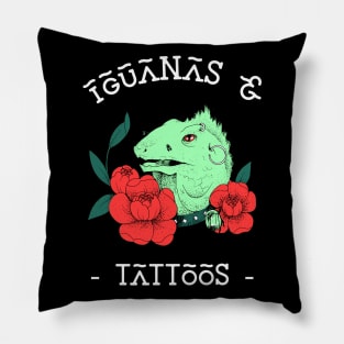Iguanas and Tattoos Pillow