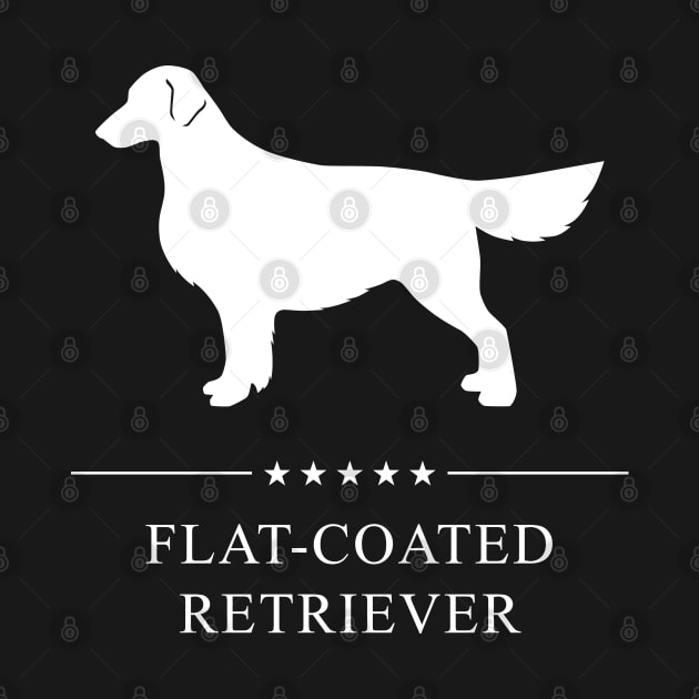 Flat-Coated Retriever Dog White Silhouette by millersye