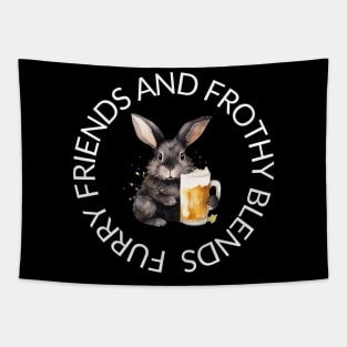 "Furry Friends and Frothy Blends" alco rabbit Tapestry