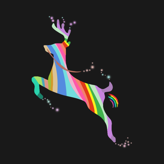 Deer Rainbow Animal by malaqueen