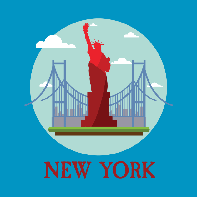 New York City NYC Manhattan I Love NYC Visitor Tourist Travellers Tee by PatrioTEEism