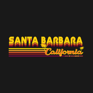 Santa Barbara California retro and vintage design T-Shirt