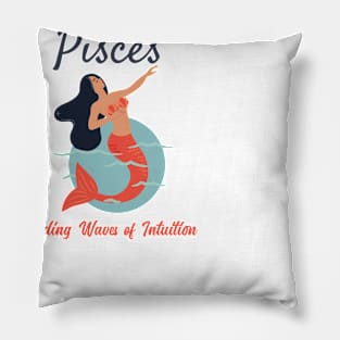 Pisces - Riding Waves of Intuition Pillow