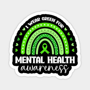 I Wear Green Mental Health Awareness Magnet