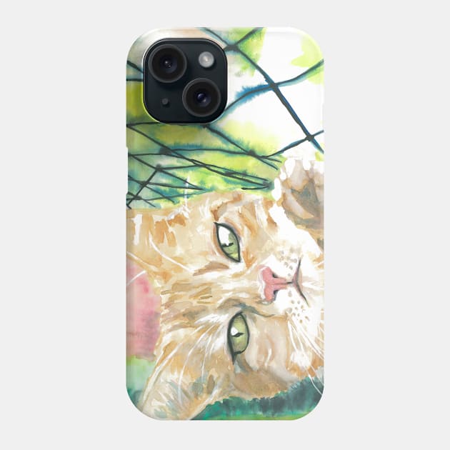 Brown Cat Phone Case by StaFlo