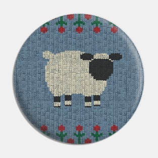 Knitted Sheep Pin