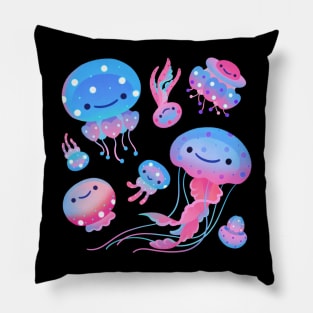 Polka dot jellyfish Pillow