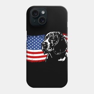 Proud Beagle American Flag patriotic dog Phone Case