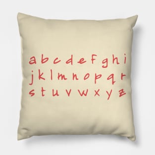 Latin Alphabet (lowercase) Pillow