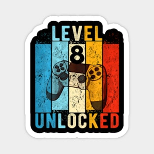 Kids Level 8 Video 8 Year Old 8th Birthday Magnet