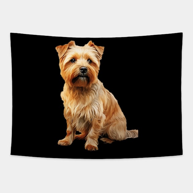 Norfolk Terrier Tapestry by DavidBriotArt