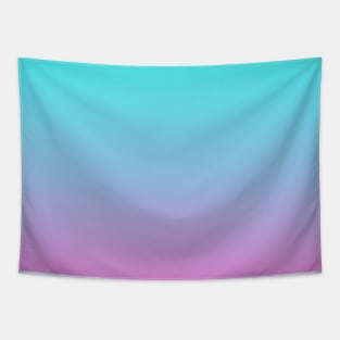 preppy mermaid colours pastel fuchsia pink turquoise aqua blue Tapestry