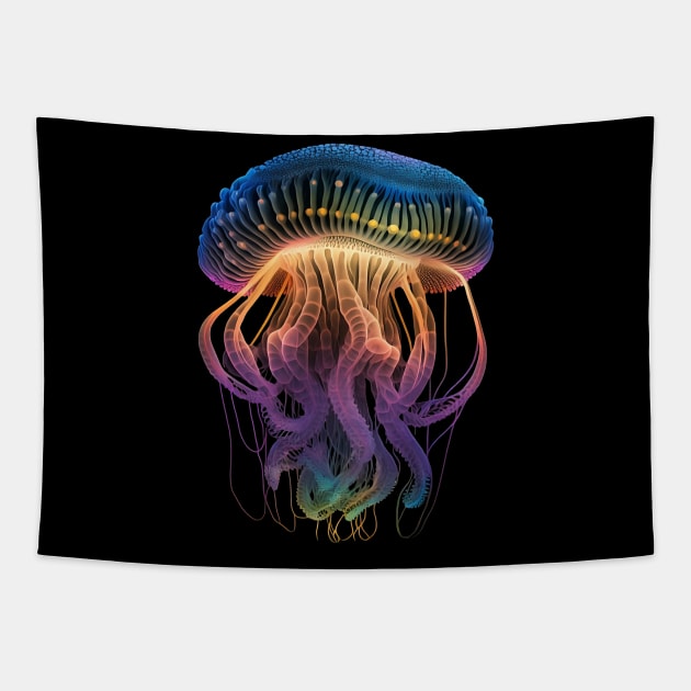 Glowing Jellyfish Tapestry by AI INKER