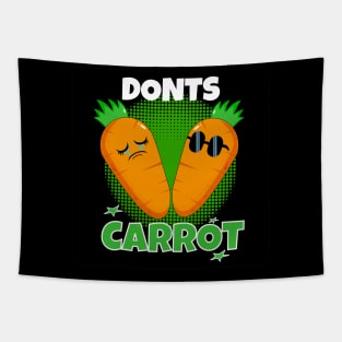 Donts carrot black Tapestry