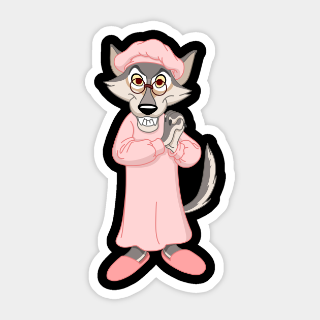 Little Red Riding Hood Wolf Little Red Riding Hood And The Wolf Sticker Teepublic