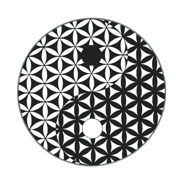 Flower of Life Space Time Yin Yang by Teenugs