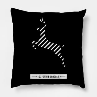 Go Forth and Conquer - BlackWhite Pillow